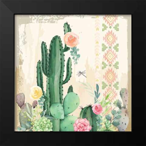 Southwest Cactus IV Black Modern Wood Framed Art Print by ND Art