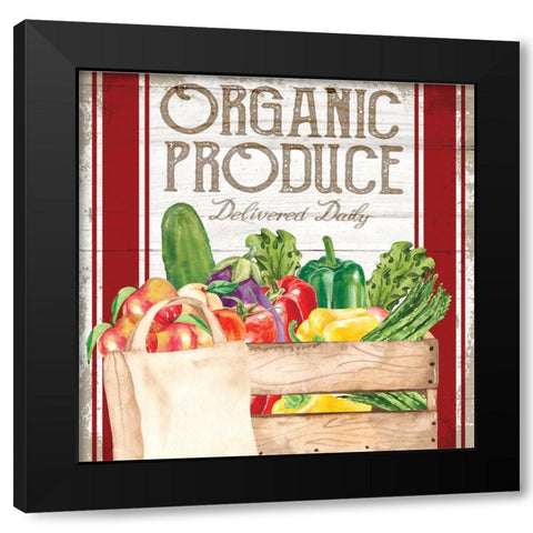 Organic Produce Black Modern Wood Framed Art Print with Double Matting by ND Art