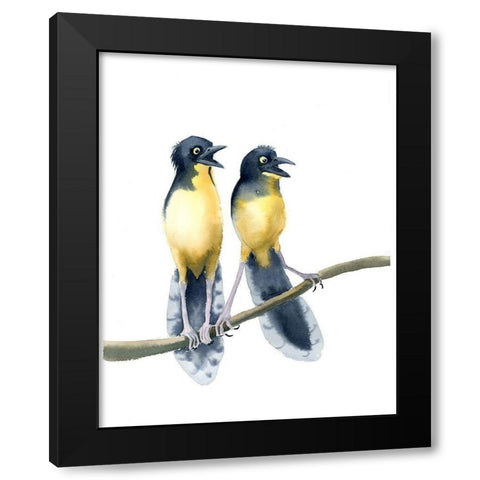 Whaaaa?! Black Modern Wood Framed Art Print with Double Matting by Shefranov, Olga