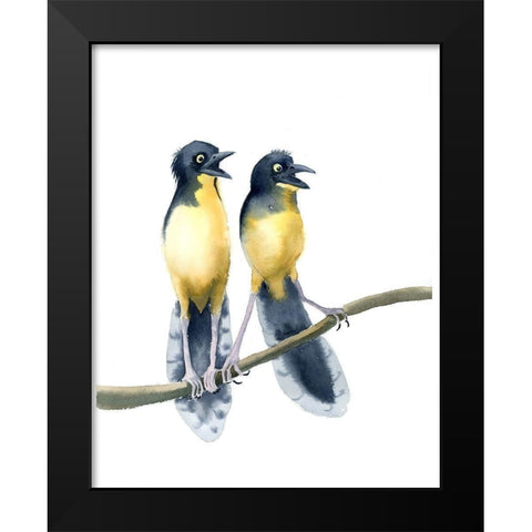 Whaaaa?! Black Modern Wood Framed Art Print by Shefranov, Olga