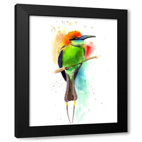 Neon Black Modern Wood Framed Art Print by Shefranov, Olga