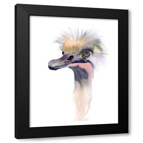 Lashes Black Modern Wood Framed Art Print with Double Matting by Shefranov, Olga