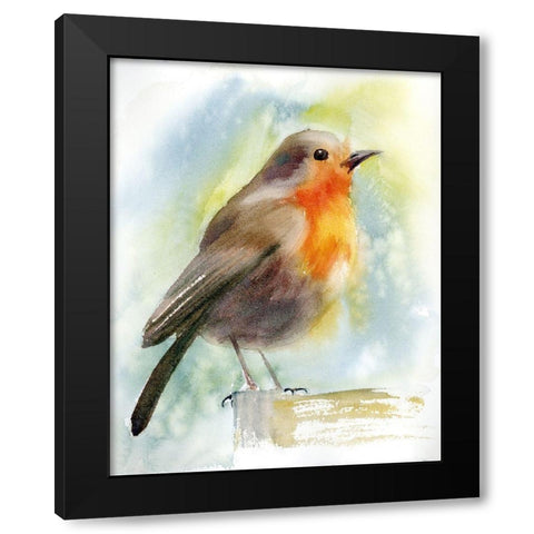 Orange Chest Black Modern Wood Framed Art Print by Shefranov, Olga