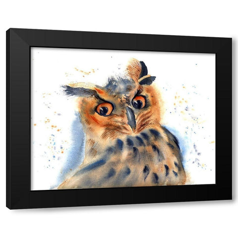 Oh really? Black Modern Wood Framed Art Print with Double Matting by Shefranov, Olga