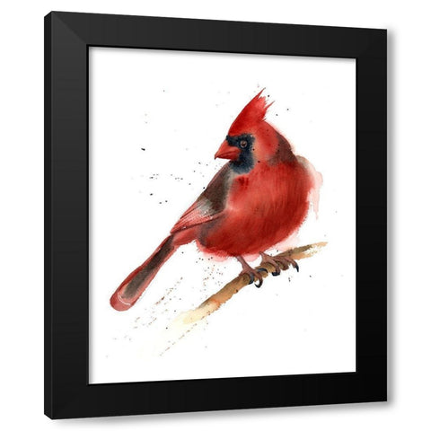 Cardinal Black Modern Wood Framed Art Print by Shefranov, Olga