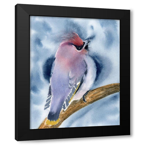 Perched II Black Modern Wood Framed Art Print with Double Matting by Shefranov, Olga