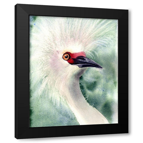 Crazy Hair Black Modern Wood Framed Art Print with Double Matting by Shefranov, Olga
