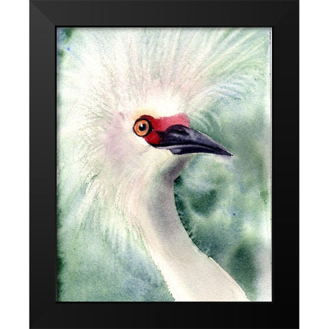 Crazy Hair Black Modern Wood Framed Art Print by Shefranov, Olga