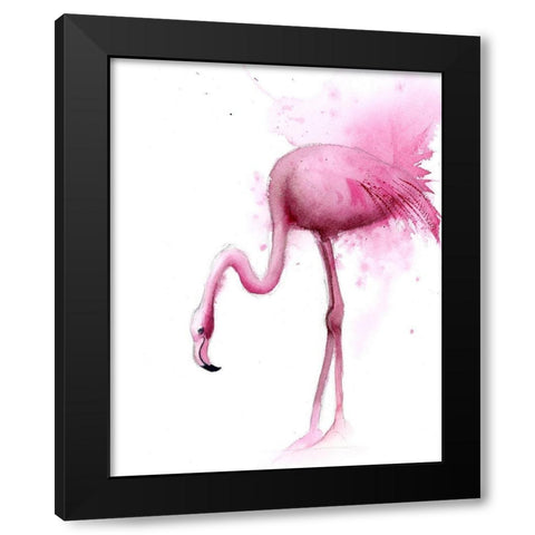 Flamingo II Black Modern Wood Framed Art Print by Shefranov, Olga
