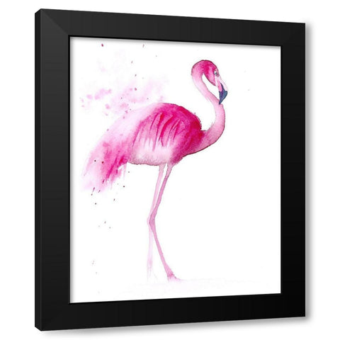 Flamingo III Black Modern Wood Framed Art Print by Shefranov, Olga