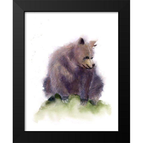 Bear Black Modern Wood Framed Art Print by Shefranov, Olga