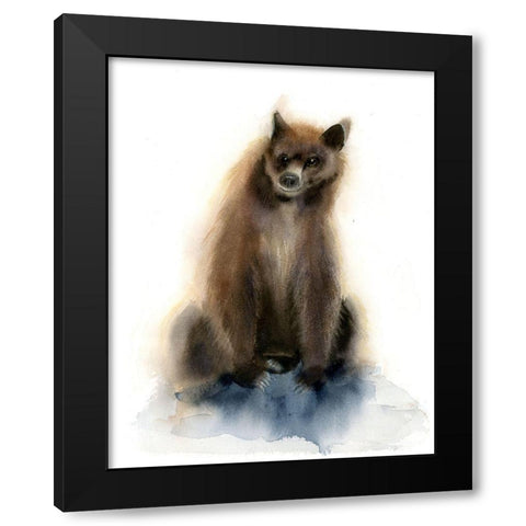 Bear II Black Modern Wood Framed Art Print with Double Matting by Shefranov, Olga