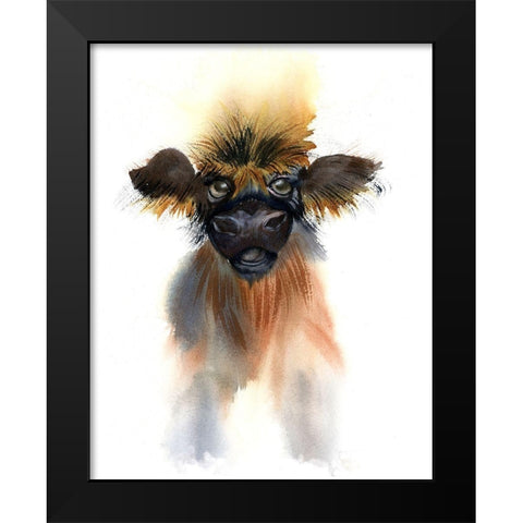 Calf Black Modern Wood Framed Art Print by Shefranov, Olga