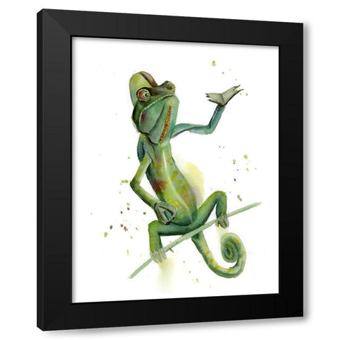 Chameleon Black Modern Wood Framed Art Print with Double Matting by Shefranov, Olga