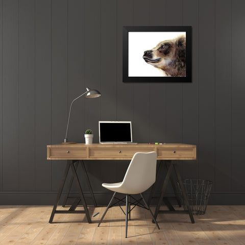 Bear Black Modern Wood Framed Art Print by Shefranov, Olga