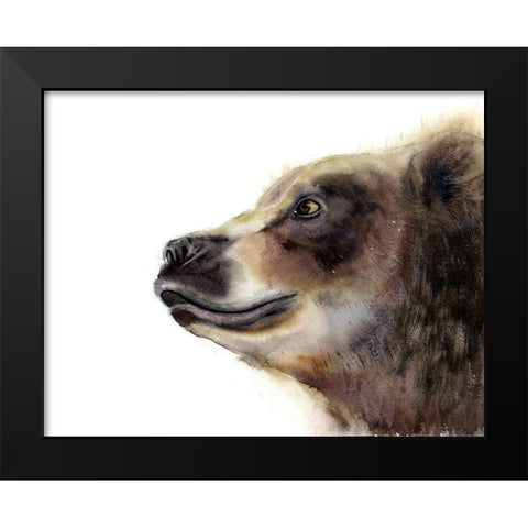 Bear Black Modern Wood Framed Art Print by Shefranov, Olga