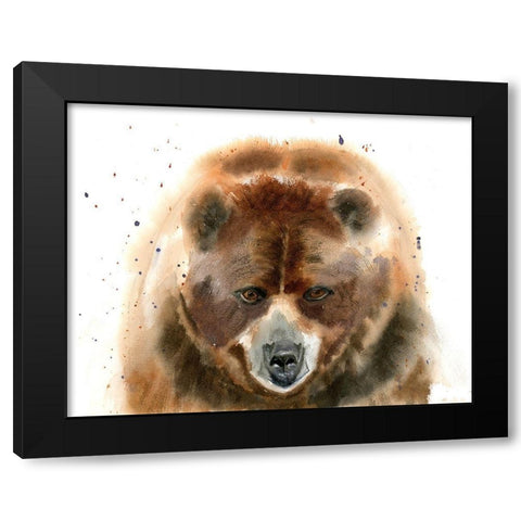 Bear IV Black Modern Wood Framed Art Print with Double Matting by Shefranov, Olga