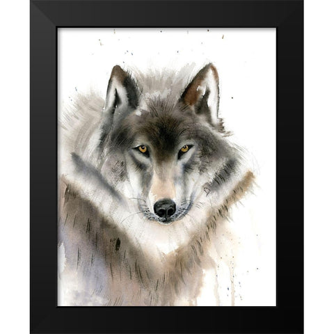 Wolf II Black Modern Wood Framed Art Print by Shefranov, Olga