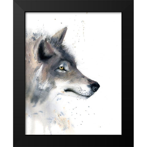 Wolf III Black Modern Wood Framed Art Print by Shefranov, Olga