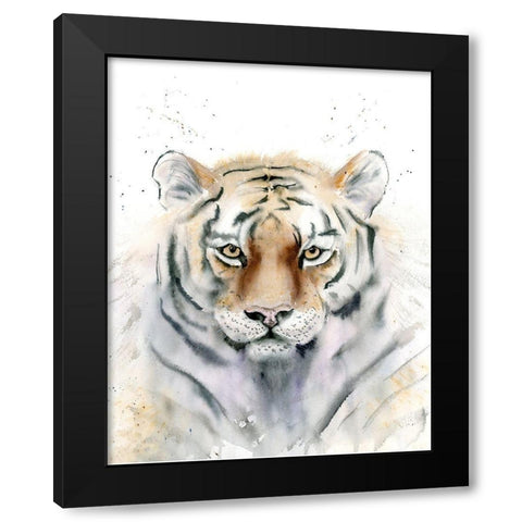 Tiger III Black Modern Wood Framed Art Print with Double Matting by Shefranov, Olga