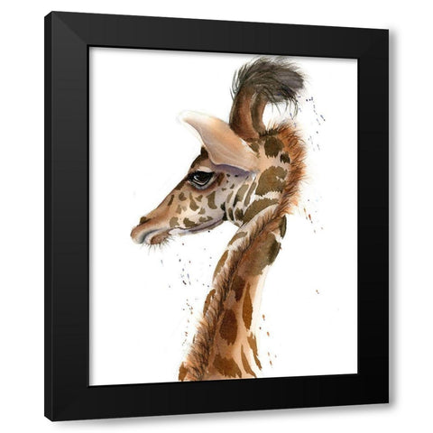 Giraffe II Black Modern Wood Framed Art Print by Shefranov, Olga