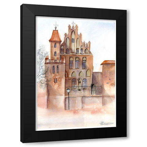 Castle Black Modern Wood Framed Art Print by Shefranov, Olga