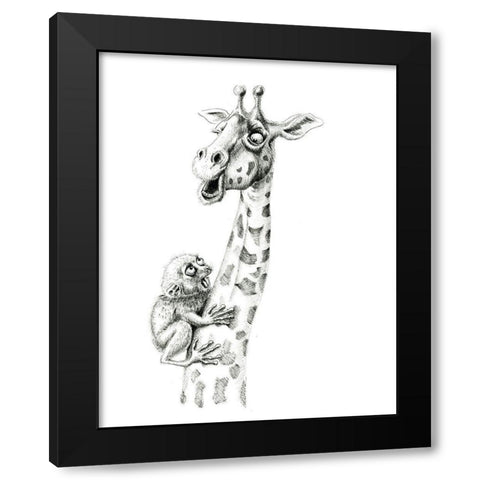 Giraffe IV Black Modern Wood Framed Art Print by Shefranov, Olga