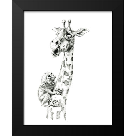 Giraffe IV Black Modern Wood Framed Art Print by Shefranov, Olga