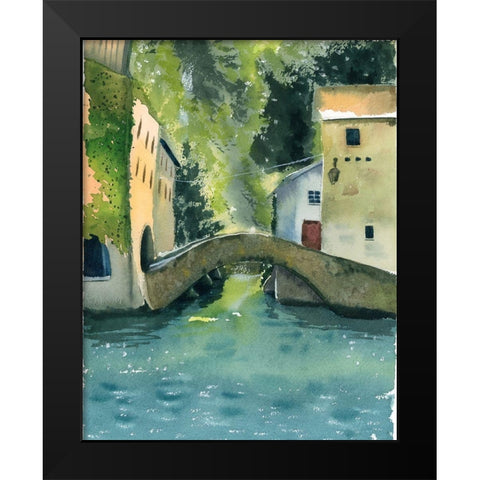 Bridge Black Modern Wood Framed Art Print by Shefranov, Olga
