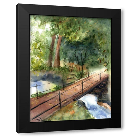 Bridge II Black Modern Wood Framed Art Print by Shefranov, Olga