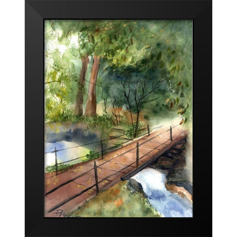 Bridge II Black Modern Wood Framed Art Print by Shefranov, Olga