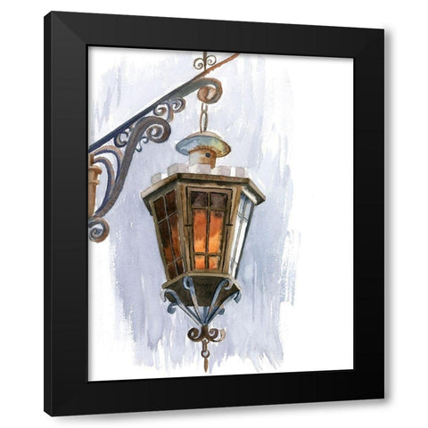 Lantern III Black Modern Wood Framed Art Print with Double Matting by Shefranov, Olga