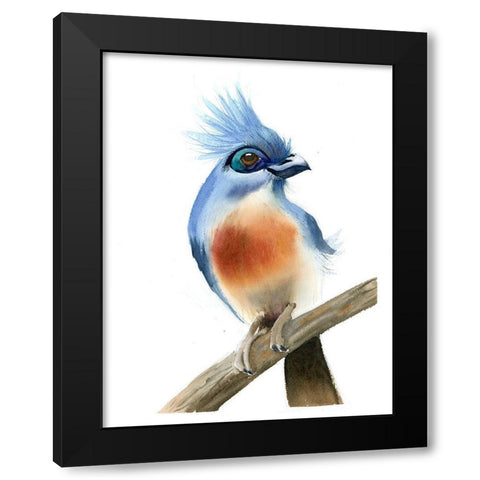 Blue Baby Black Modern Wood Framed Art Print with Double Matting by Shefranov, Olga