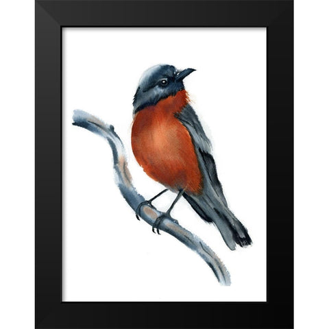 Robin Black Modern Wood Framed Art Print by Shefranov, Olga