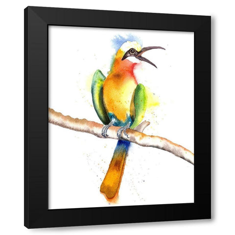 Tropical Bird II Black Modern Wood Framed Art Print by Shefranov, Olga