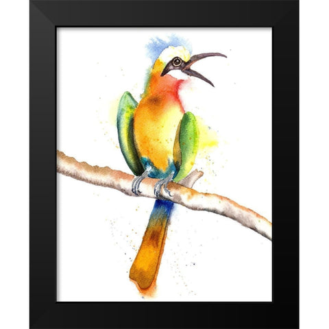 Tropical Bird II Black Modern Wood Framed Art Print by Shefranov, Olga