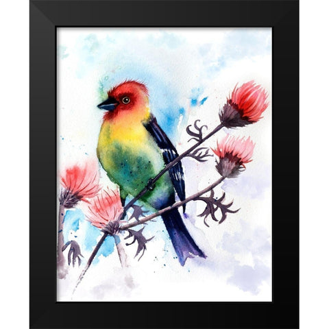 Tropical Bird III Black Modern Wood Framed Art Print by Shefranov, Olga