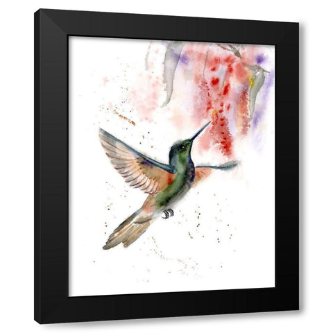 Hummingbird II Black Modern Wood Framed Art Print with Double Matting by Shefranov, Olga
