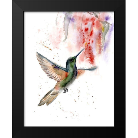 Hummingbird II Black Modern Wood Framed Art Print by Shefranov, Olga