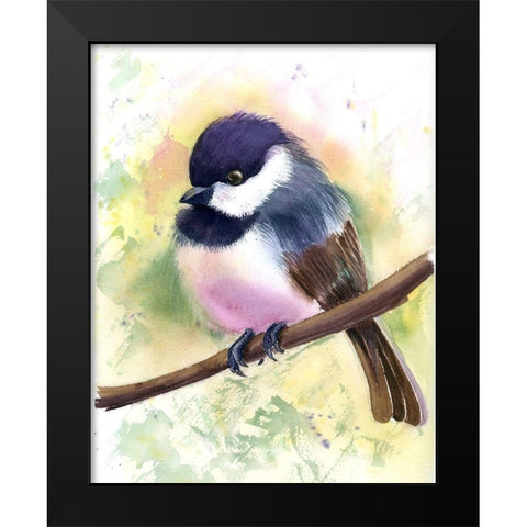 Chickadee II Black Modern Wood Framed Art Print by Shefranov, Olga