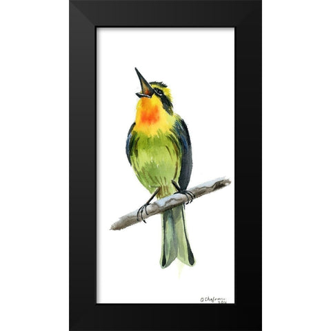 Tropical Bird IV Black Modern Wood Framed Art Print by Shefranov, Olga