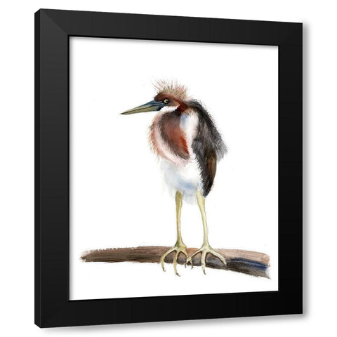 Shrug Black Modern Wood Framed Art Print with Double Matting by Shefranov, Olga