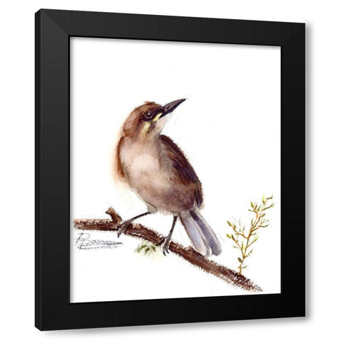 Cold Shoulder Black Modern Wood Framed Art Print with Double Matting by Shefranov, Olga