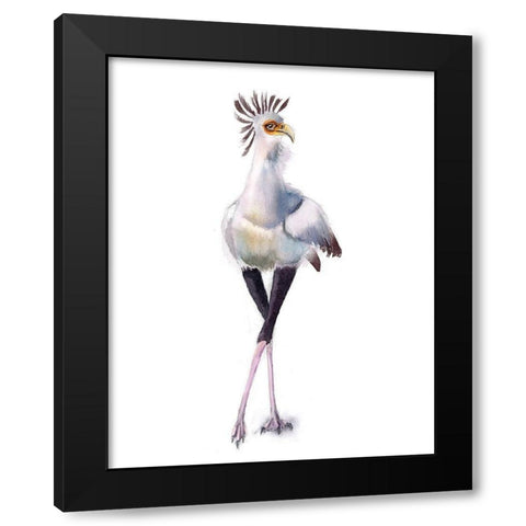 Beach Bird II Black Modern Wood Framed Art Print by Shefranov, Olga