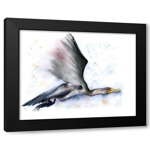 In Flight Black Modern Wood Framed Art Print by Shefranov, Olga