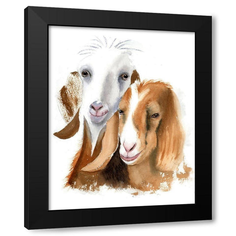 Smirks Black Modern Wood Framed Art Print by Shefranov, Olga