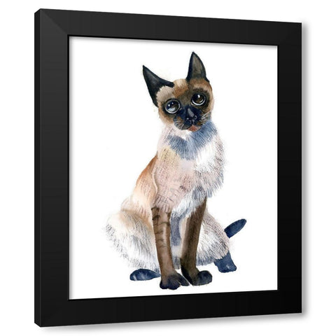 Cat II Black Modern Wood Framed Art Print by Shefranov, Olga