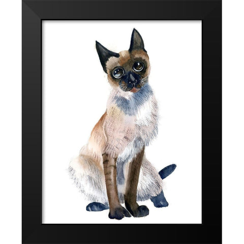 Cat II Black Modern Wood Framed Art Print by Shefranov, Olga