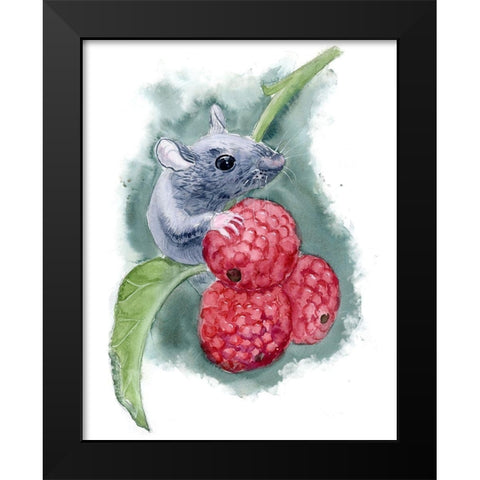 Mouse Black Modern Wood Framed Art Print by Shefranov, Olga