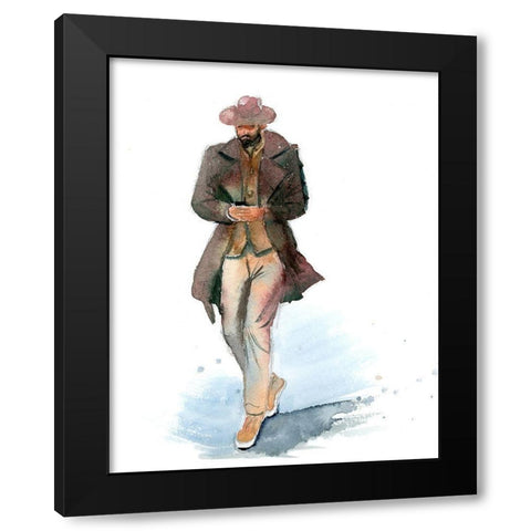 Cowboy Black Modern Wood Framed Art Print by Shefranov, Olga